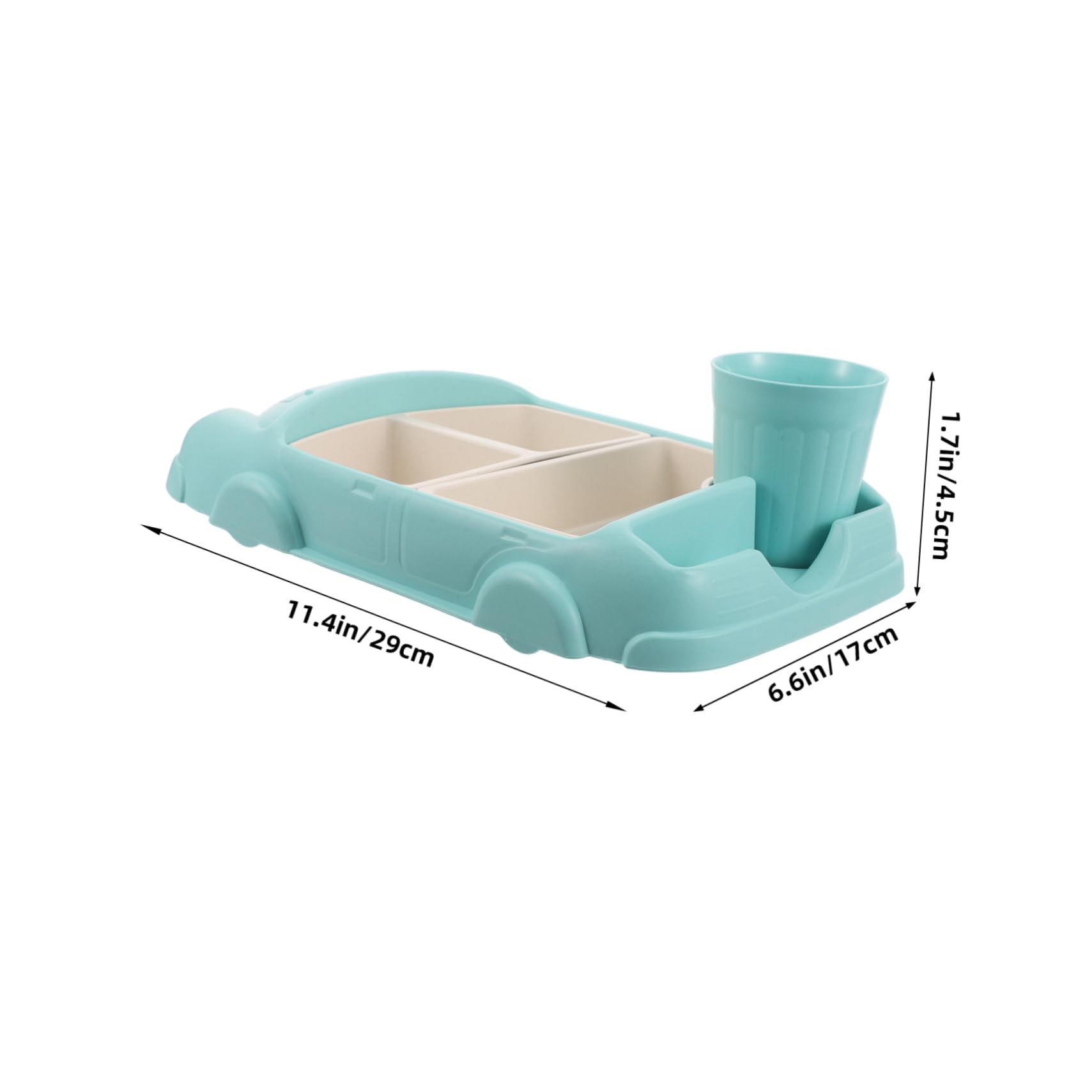 PERSELOSO 1Set Divided Plate Reusable Cartoon Dinnerware for Meals Safe Practical Food Tray Dining for Mealtime Fun