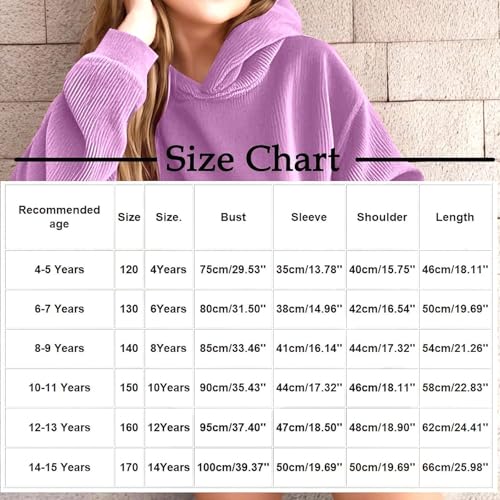 Sweatshirts for Teen Girls Cute Trendy Youth Long Sleeve Oversized Hooded Sweatshirt Tween Tops Winter Preppy Clothes3