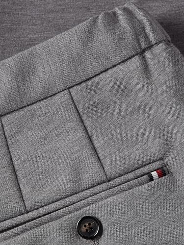 Tommy Hilfiger Herren Stoffhose Denton Straight Fit, Grau (Light Grey Heather), 34W/32L – Ansicht 4