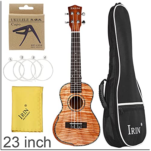 WGOEODI Ukulélé en Bois d’acajou plaqué de 23 Pouces, avec Gig Bag Capo Strings, Petite Guitare hawaïenne, 2,23 Pouces - Les Beatles, Paul McCartney, John Lennon, RIngo Starr, George Harrison WGOEODI Ukulélé en Bois d'acajou plaqué de 23 Pouces, avec Gig Bag Capo Strings, Petite Guitare hawaïenne, 2,23 Pouces – Image 3