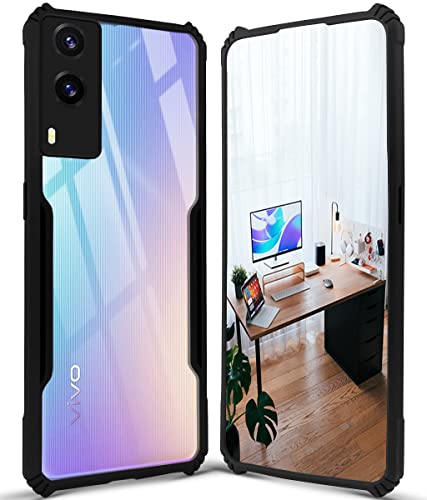 Image of Jkobi Back Cover Case for Vivo V21e 5G (Shockproof with Polycarbonate Clear Panel | Professional Black)