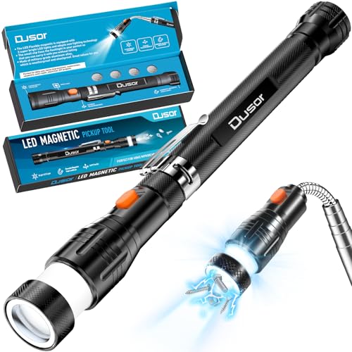 Gifts for Men Telescoping Magnet Pickup, Stocking Stuffers for Men, Mens Gifts for Christmas 2025, White Elephant Gift for Adults Magnetic Pickup Tool with LED Lights, Gift for Dad Who Have Everything
