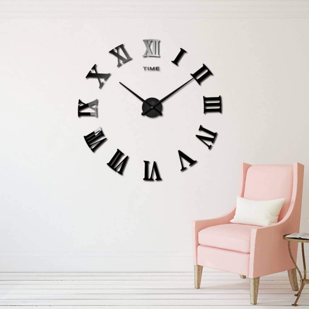 FIDMEK Wall Clock - Home Decoration Big Mirror Modern Design Large Size DIY Wall Sticker Unique Gift Watch
