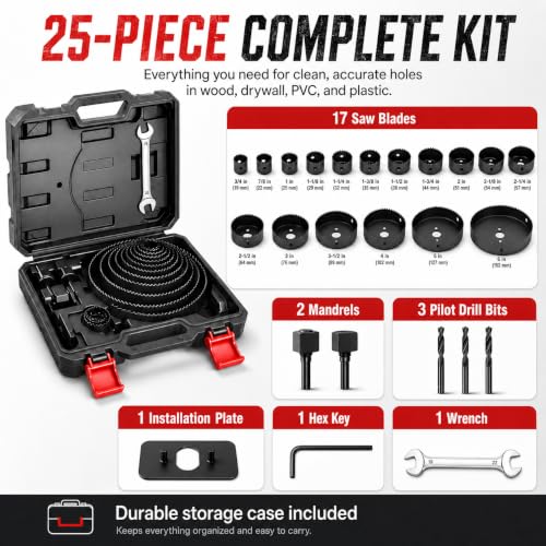 KATA 25-Piece Hole Saw Kit