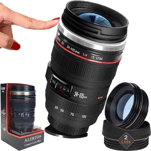 Mighty Mug Lens Mug, Non-Slip with Featuring Smart Grip Suction, 13.5 Oz food grade Stainless Steel Cup, Travel...