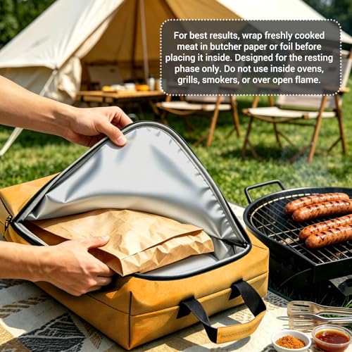 BBQ Blanket for Resting Meat, Insulated Meat Resting Bag for Brisket Pork Steak, Leak-Proof Meat Brisket Blanket for Moisture Retention Tender, Outdoor Barbecue Grilling Gift for Men, Husband, Father - Image 3
