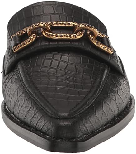 Dolce Vita Women's SIDON Loafer Flat, Noir Embossed Leather, 7 | Image 1