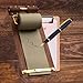 GiaoRosi Wooden Clipboard, Notepad Holder with Clip, Paper Clip, Pen Holder, Paper Roll Suitable for Use in Re, Tee Green