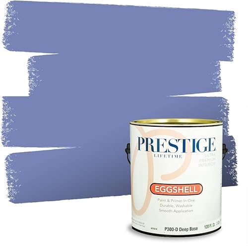 Miniatura 3 de Prestige Paints. - Base y pintura para exteriores en un solo galón, 1 galón. plano, comparable con Sherwin Williams Topsail.