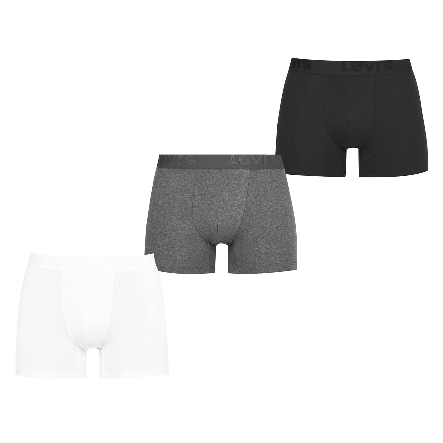 Levi's Men's Premium Men's Boxer Briefs (3 Pack) Boxer shorts Not Applicable, Black Gray Combo, X-Large