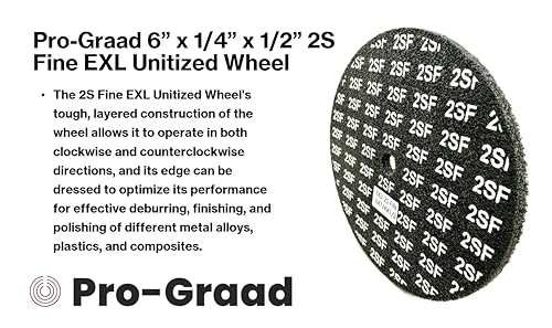 Image of EXL Unitized Wheel, Silicon Carbide, 6 inch Diameter x 1 /4 inch Wide x 1 /2 inch Arbor, 2S Fine | 13741 | (Pack of 1)