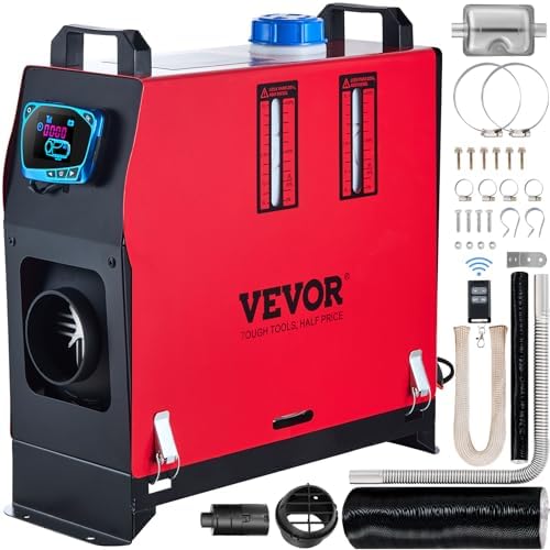 VEVOR 8KW Diesel Air Heater Muffler Diesel Heater 12V 8000W Diesel Parking Heater Remote Control Remote Control with LCD Switch for Car Bus Trucks and Boats