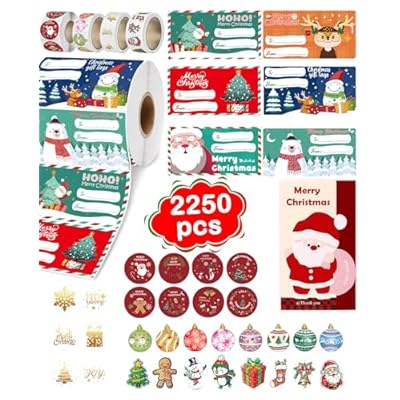 2250Pcs Christmas Gift Tags - Christmas Sticker...