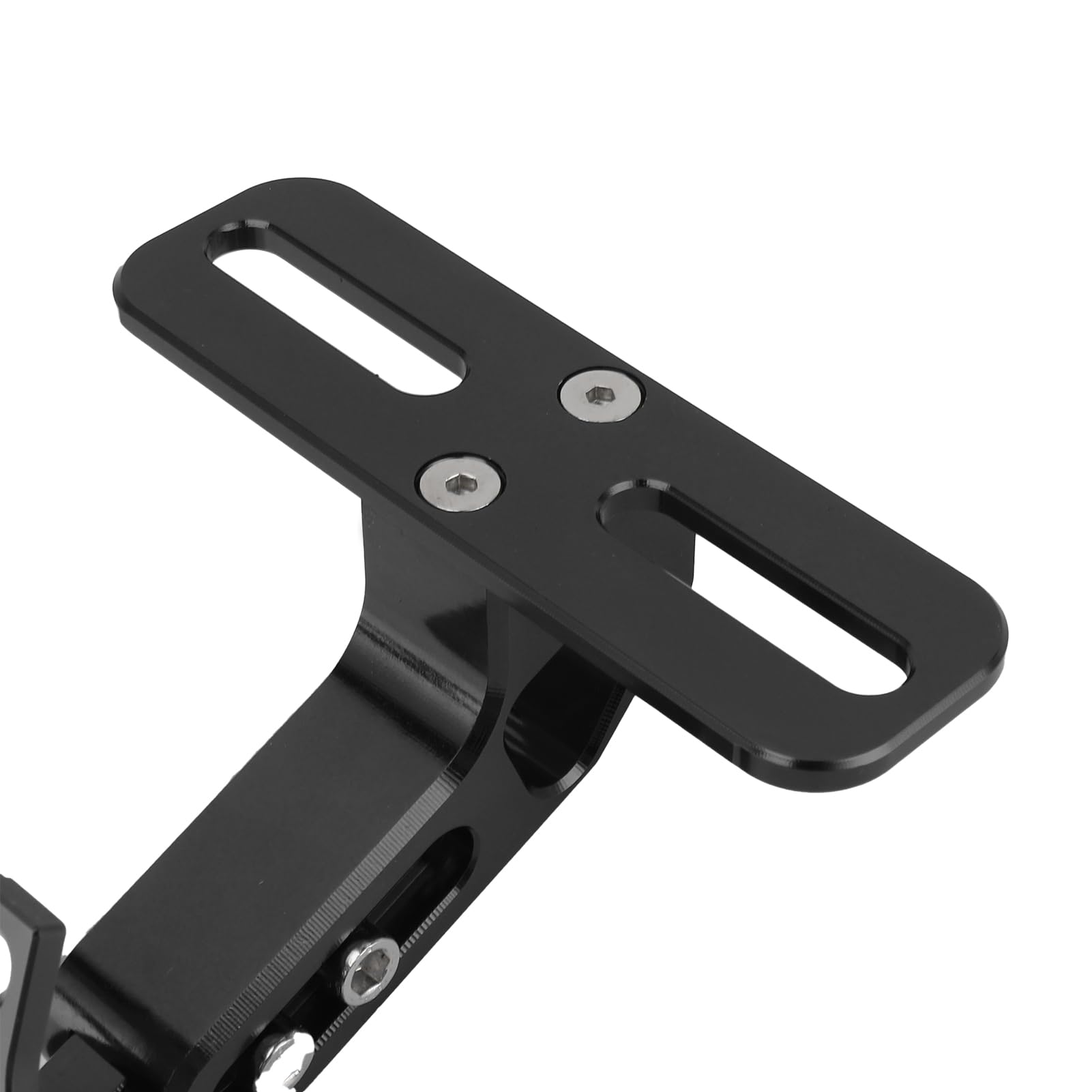 Support de Plaque Immatriculation de Moto, Support de Plaque Immatriculation de Moto Réglable en Alliage Aluminium CNC pour Moto ATV (Noir)
