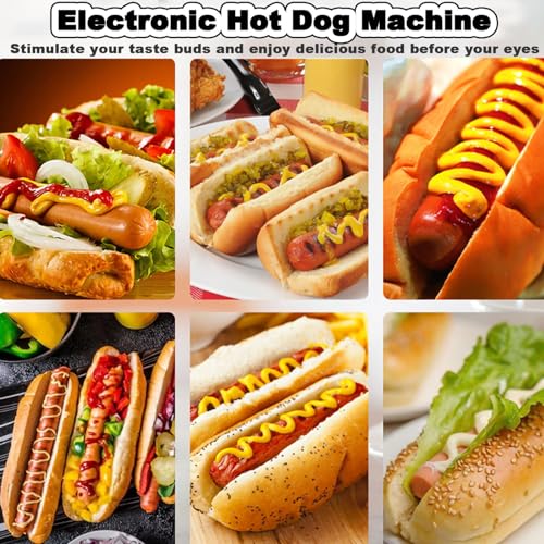 Parowar Do Hot Dogów, Komercyjny Grill Do Kiełbasek, Elektryczny Piec Do Bułek, Z Regulacją Temperatury, Do Hot Dogów