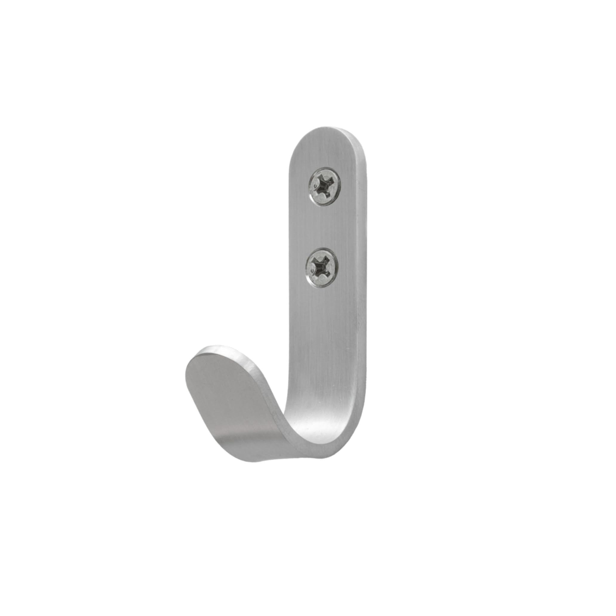 EVI Herrajes | Hook Towel Holder | Stainless Steel Wall Hook | Screw-Mount | for Hanging Clothes, Towels, or Accessories | Mod. 381CTAM