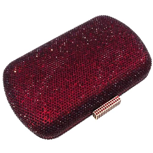 Image of Boutique De FGG Mini Rhinestone Clutch Purse,Evening Bags and Clutches for Women Formal,Crystal Clutch Bag Wedding Handbags