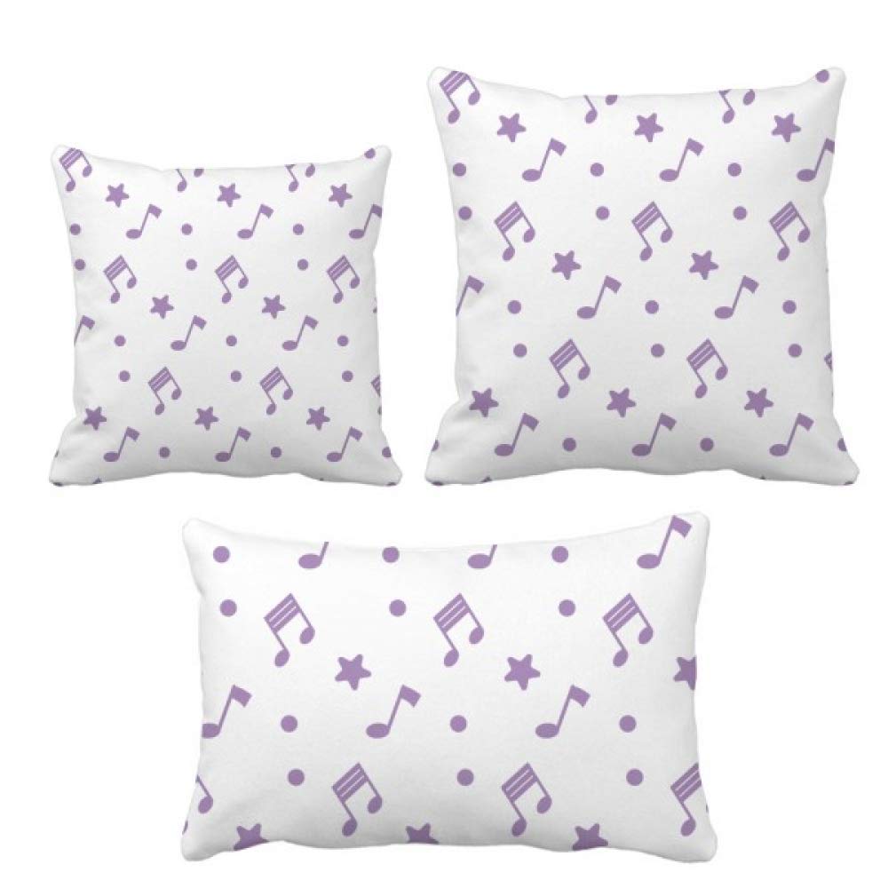 Coussin violet notes de musique déco canapé salon motif partition
