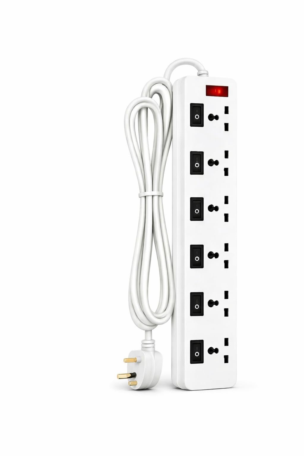 Extension Board 10Amp Output 250 Volts with 2 Mtr Extension Cord & Surge Protector | Master Switch, Safety Shutter, 4 International Sockets | Multi Plug Travel Adapter for Home Appliances-image-17
