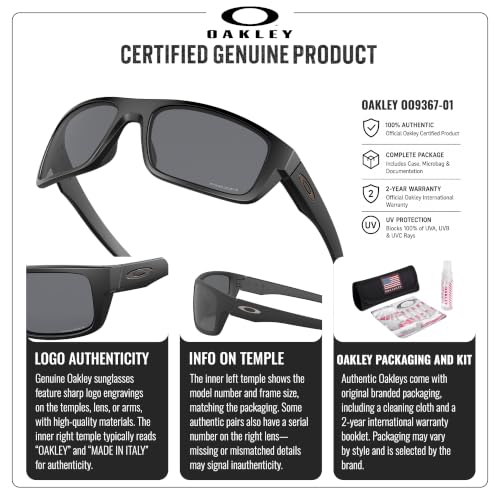 Image of Oakley DROP POINT OO9367 Rectangle Sunglasses With Official Eyewear Kit | Men's Sunglasses