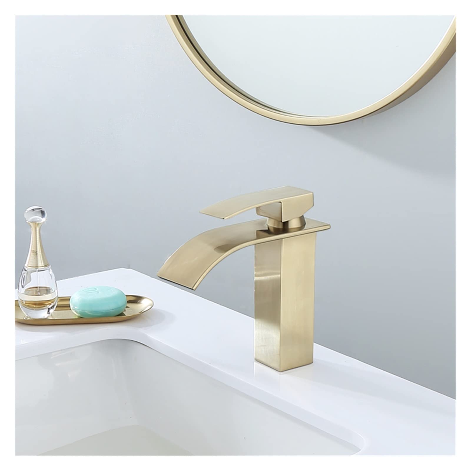 Robinet de lavabo chaud et froid JCAKES à levier unique avec mitigeur cascade précis