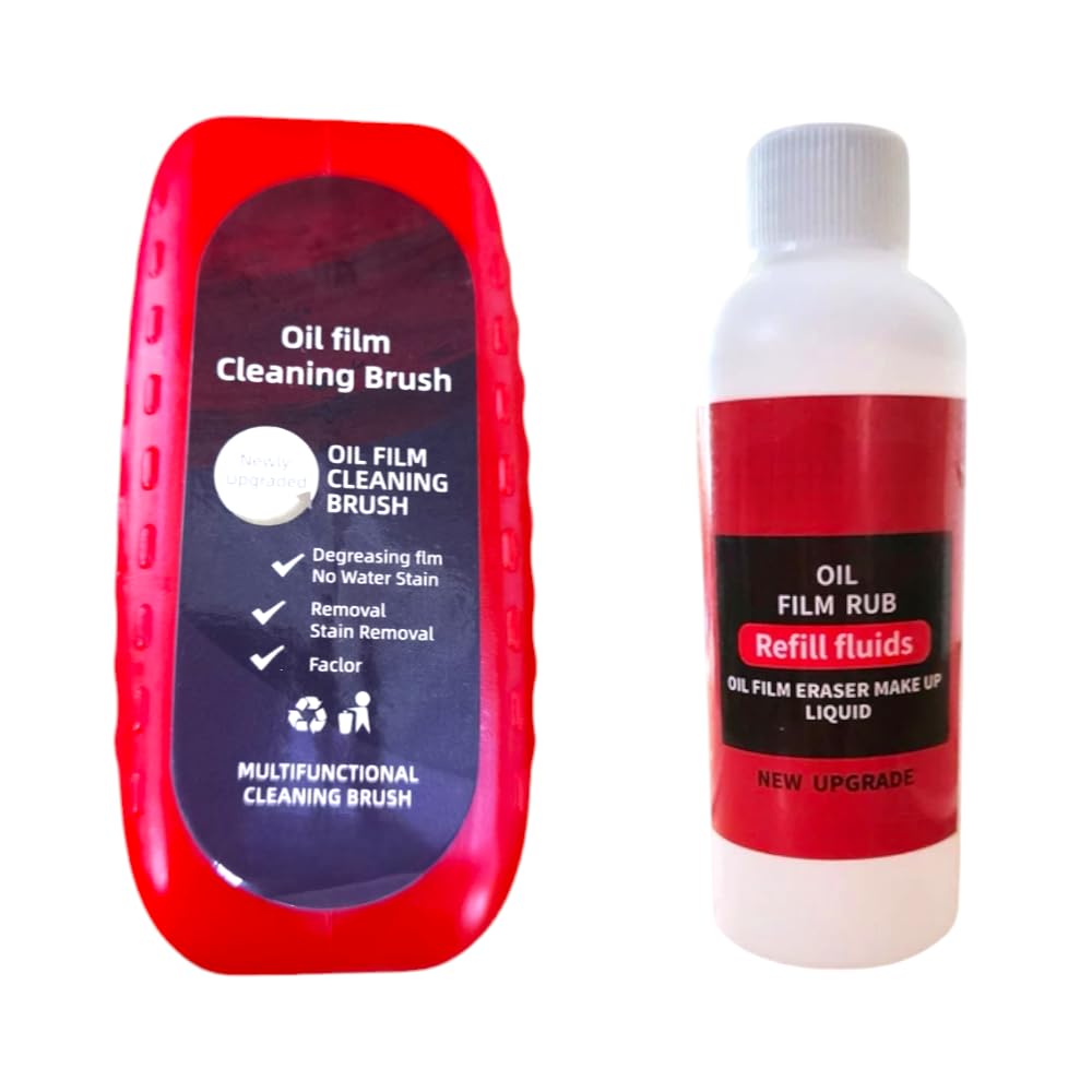 Car Glass Oil Film Cleaner – Fast-Acting Windshield Cleaner for Streak-Free Shine, Reduces Rainwater Buildup, Prevents Fogging – Compatiable With All Glass Surfaces