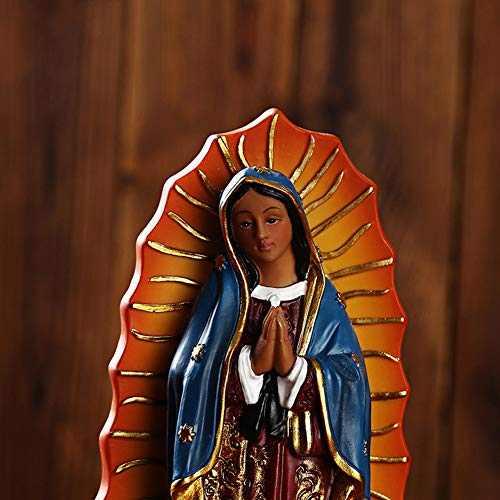 Estatua Virgen de Guadalupe en Resina 8 pulgadas miniatura 4
