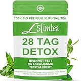 Detox Tee für Abnehmen – 28 Tage abnehmentee Entgiftungstee mit Lotusblatt, Cassia-Samen, Moringa, Maulbeerblatt & Grüntee – Natürliche Fettverbrennung, Stoffwechsel Boost & Verdauungsunterstützung