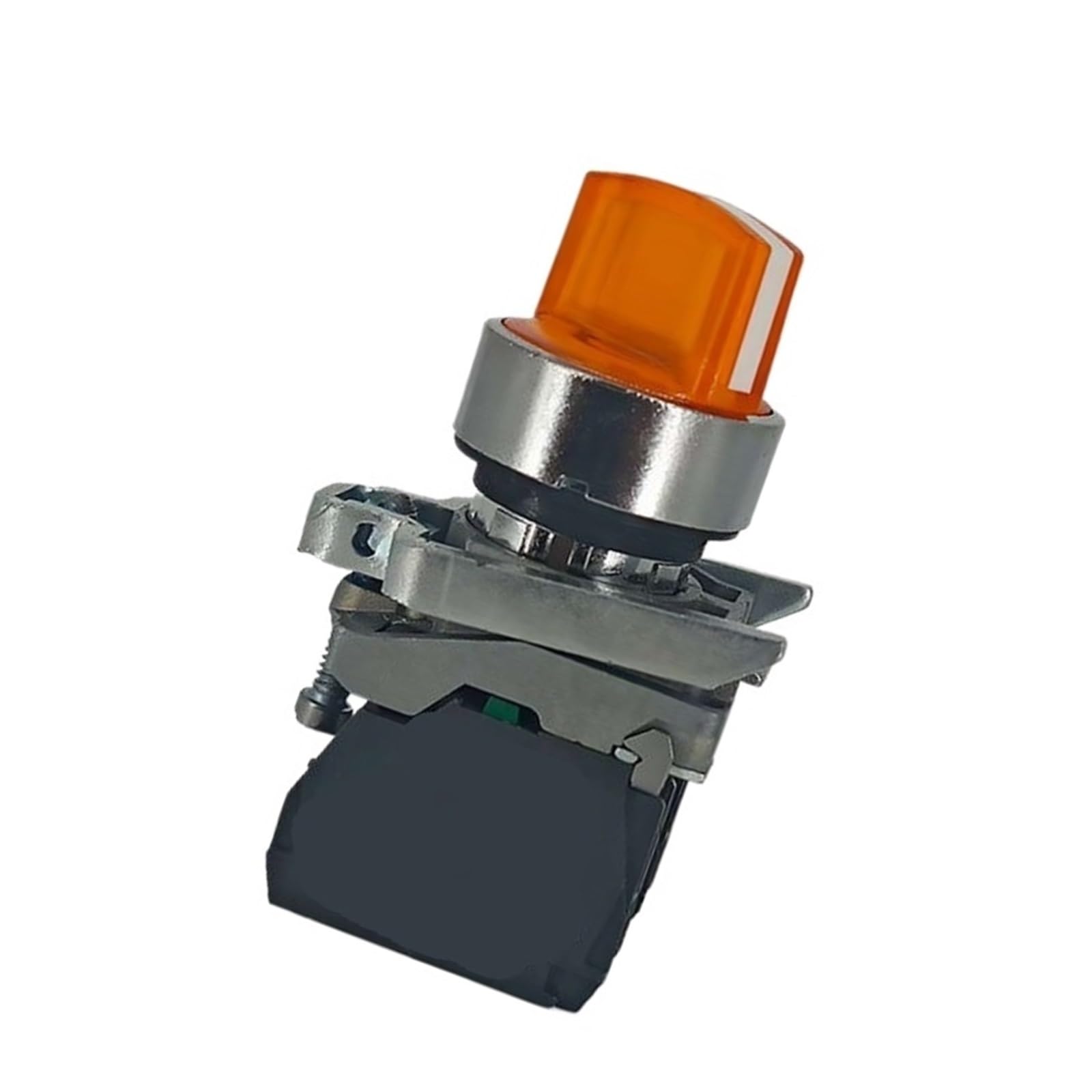 Selector switch XB4BK135G3 orange three position 2NO 110V Ø22 for industrial control