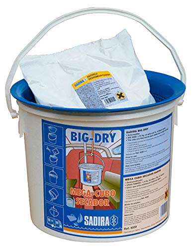 Sadira | Cubo Secador 1,75 Kg para Barcos | Absorbe la Humedad. Antihumedad baño, Armario, Barco, Moto de Agua, caravanas