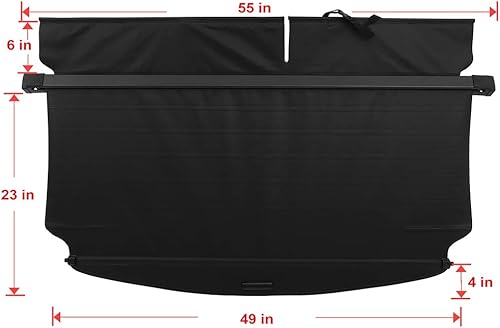 Miniatura 4 de OCPTY Cubierta de carga para maletero trasero para Toyota RAV4 2006-2012, funda retráctil para automóvil, protección de privacidad y diseño