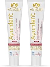 Maharishi Ayurveda Ayurdent Classic Toothpaste | Unique Saliva Balancing Formula | For Toothache, Bleeding Gums, Sensitivity, Cavities, Plaque & Bad breath | Non Foaming, SLS & Fluoride Free Pack of 2