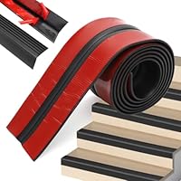 RANJIMA Treppenkantenprofil Selbstklebend,PVC Treppenkantenprofil Selbstklebende,Rutschfeste Treppenkante,Selbstklebend Winkelprofil Anti-Rutsch Treppenkante (Schwarz, 2M)