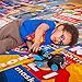 DC Super Friends Educational Kids Rug – ABC Alphabet, Emotions & Hero Traits Learning Mat – Social Skills Classroom, Playroom & Bedroom Carpet 3x5