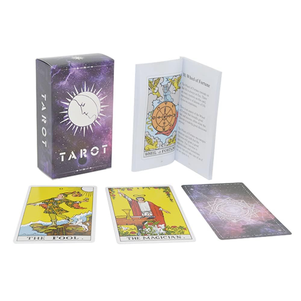 RVM Toys Original Tarot Cards Deck with Guide Book for Beginners, Alternative to Rider Waite Tarot Deck, Includes Colorful Guidebook, Traditional Tarot Cards 78 Deck (Purple Starry Sky) (B0DDJ29QSR) Amazon Price History, Amazon Price Tracker