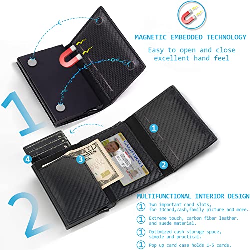 ZIKEE Men Minimalist, Airtag Wallet, Front Pocket3