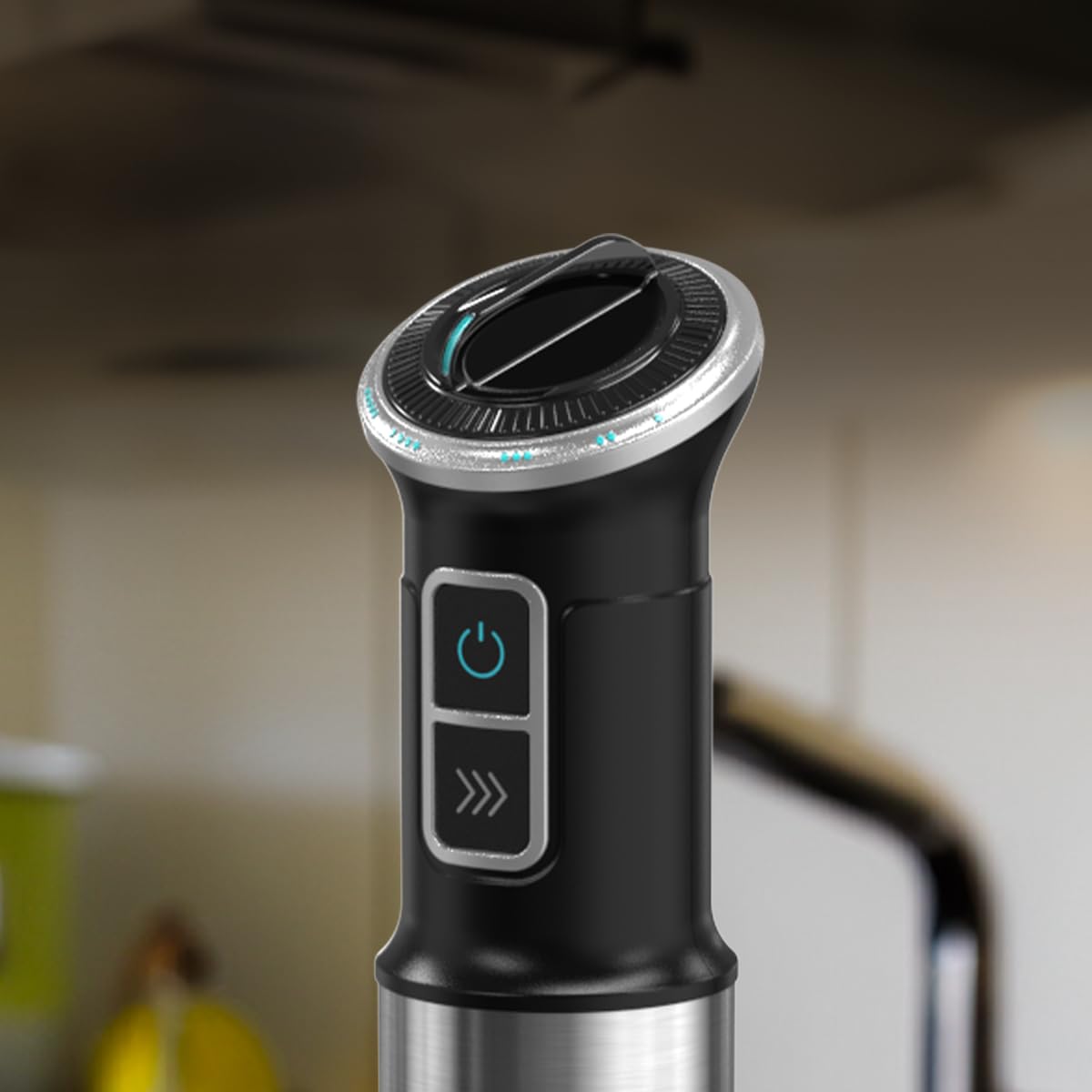 Cecotec Frullatore a Immersione Power Neutron 1100MAX Ultra. 1100W, Lame in Titanio Nero, Piede Extralungo, Campana Antischizzi, Velocita Regolabile, Turbo, Miscelazione Rapida Omogenea