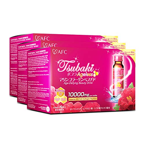 AFC Japan Tsubaki Ageless Beauty Collagen Drink from Japan with 10,000mg Marine Collagen