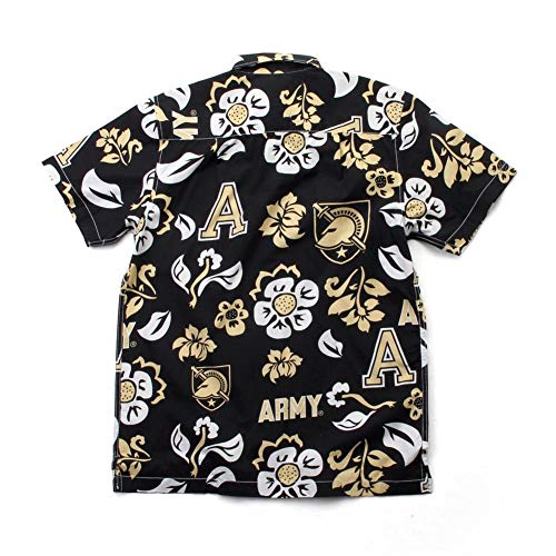 Mens-Army-Black-Knights-Floral-Shirt-Button-Up-Beach-Shirt-Large