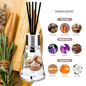 Reed diffuser of 3 pack escapecitrussandalwood scented diffuser with 15 fiber sticks home fragrance oil diffuser air freshener for bathroom bedroom each 17fl oz total 51oz  urban country home decor