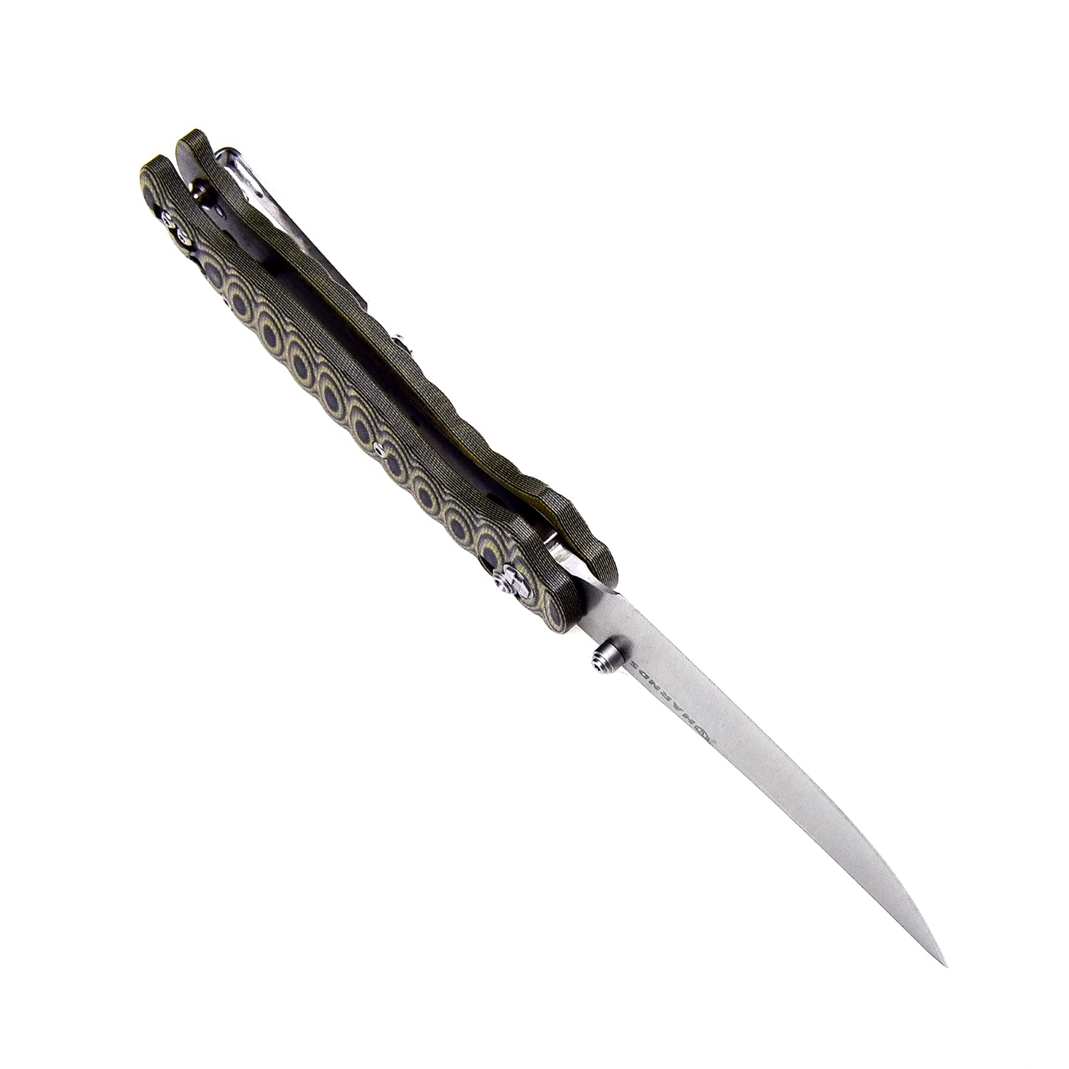 Harnds Giant Silkworm Klappmesser mit SandvikSteel BladeG10-Griff Camping-Taschenmesser mit umkehrbarem Taschenclip