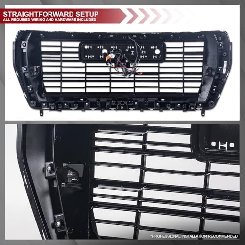 Armordillo Dynamic LED Front Grille|Compatible With 2021-2024 GMC Yukon/Yukon XL/Denali|8741696|Piano Black|Sequential LED Grill|Front Hood Bumper Grille by ARMORDILLO - Used condition - Image 6