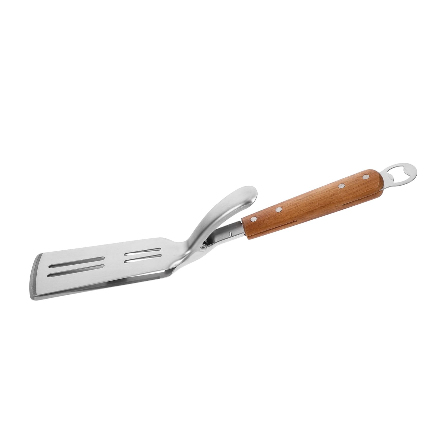 Alipis 4pièces Pince à Nourriture Acier Inoxydable Avec Manche Bois Ustensile De Cuisine Pour Barbecue Cuisson Service De Buffet Et Friture Pince Alimentaire Et Pratique