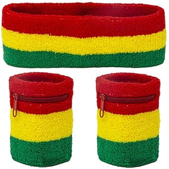 Rasta sweatband Unisex Head and wristbands at Rastaseed.com Rastafarian Reggae and Jamaican clothing and merchandise blog.