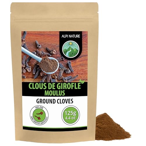 Alpi Nature Clou de Girofle en Poudre 125g, Poudre de Clous de Girofle Moulus, Épice de Cuisine