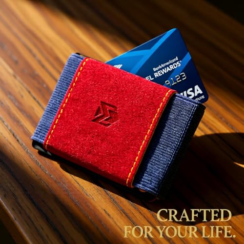 Image of Minimalist Slim Wallet Credit Card Holders - Elastic Small Front Pocket Wallet For Men Women