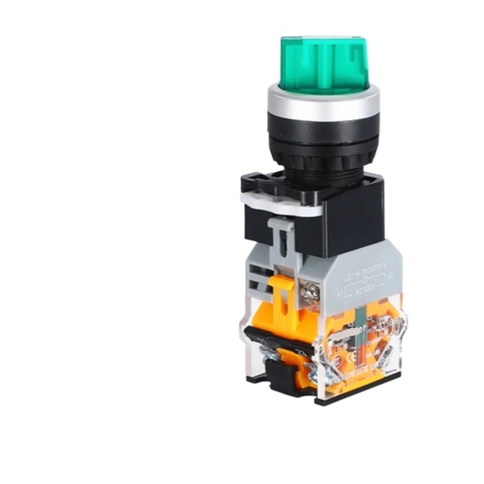 ON OFF Verde con interruptor de luz interruptor selector interruptor de transferencia de 3 posiciones interruptor LED de entrega de 22 mm, adecuado for panel redondo tipo 10A(2NO,3 WAY SELF LOCKING_12