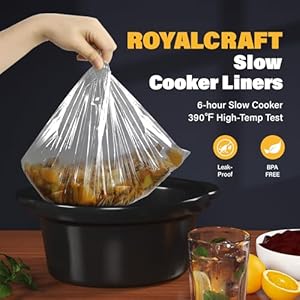 Sunvivi slow cooker with 10 cooking liners triple slow cooker buffet server 3 pot food warmer for parties with 3 spoonslid restsadjustable temp total 45 qt silver  urban country home decor