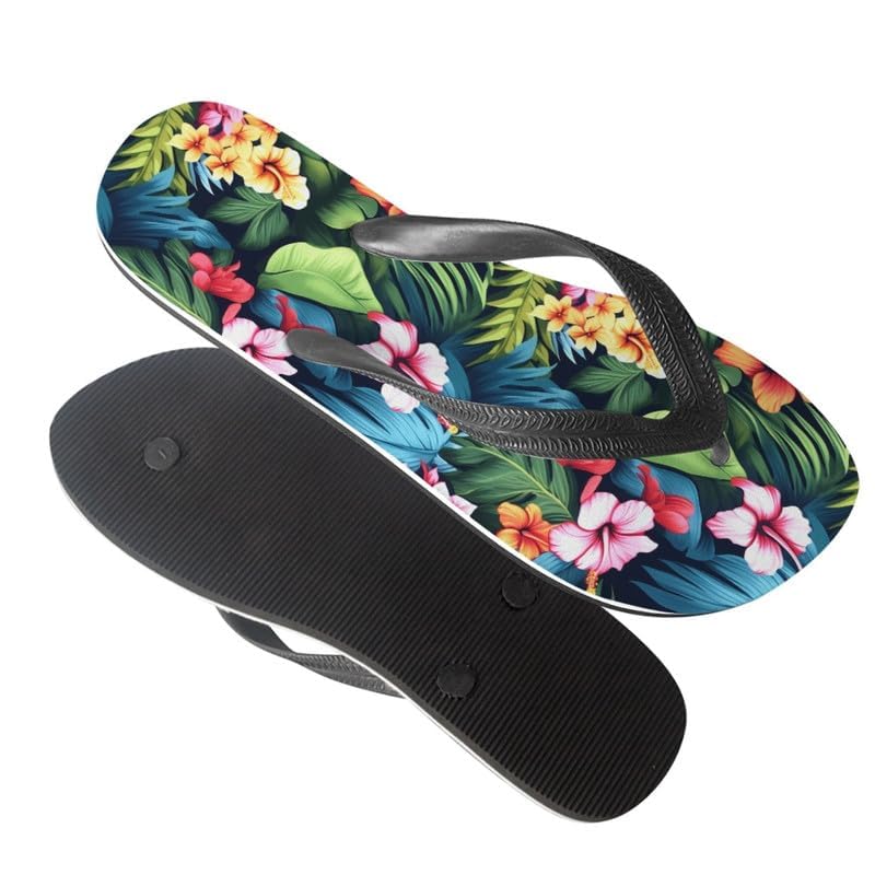 Men Hawaii Flip Flop Sandal Geometry Lightweight Thong Sandals Xmas Santa Claus Unisex Bathroom Orthotic Flip Flops4