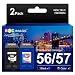 GPC Image Remanufactured Ink Cartridge Replacement for HP 56 57 Ink High Yield to use with Deskjet 5550 5650 5150 5850 Photosmart 7260 7450 7150 7350 Printer (1 Black, 1 Tri-Color, 2-Pack)